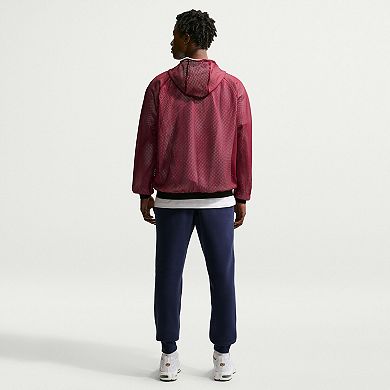 Men's Nike Red USMNT 2026 Anthem Mesh Dri-FIT Full-Zip Hooded Jacket