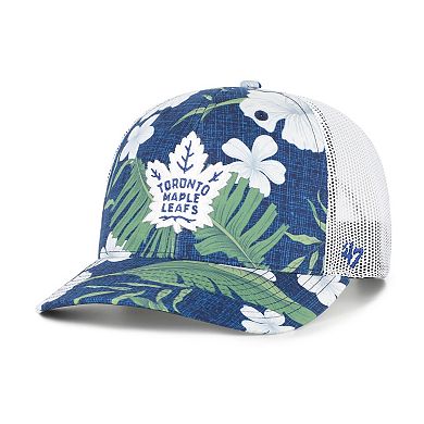 Men's '47 Navy/White Toronto Maple Leafs Beach Side Adjustable Trucker Hat