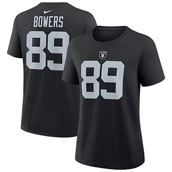 Women's Nike Brock Bowers Black Las Vegas Raiders Name & Number T-Shirt