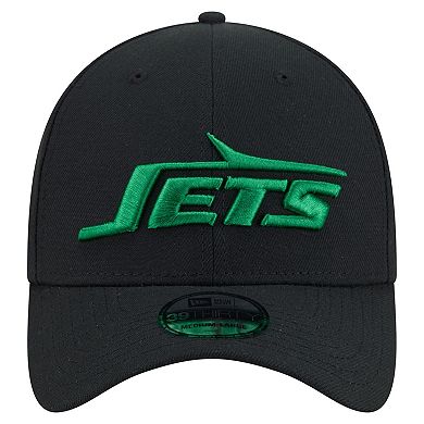 Men's New Era Black New York Jets Core Team 39THIRTY Flex Hat