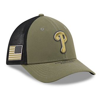 Men's New Era Olive Philadelphia Phillies 2026 Armed Forces Day 39THIRTY M-Crown Flex Hat
