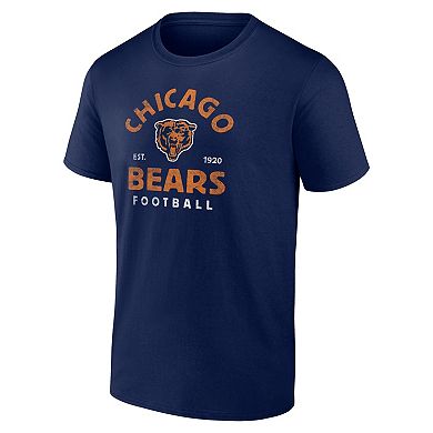 Men's Logo Athletic Navy Chicago Bears Vintage Arch T-Shirt