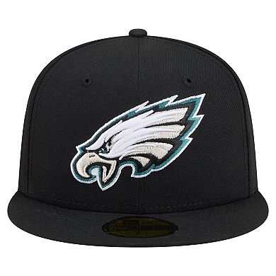 Men's New Era Black Philadelphia Eagles 59FIFTY Fitted Hat