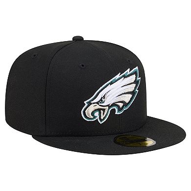 Men's New Era Black Philadelphia Eagles 59FIFTY Fitted Hat