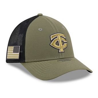 Men's New Era Olive Minnesota Twins 2026 Armed Forces Day 39THIRTY M-Crown Flex Hat