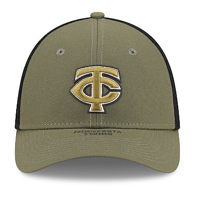 Men's New Era Olive Minnesota Twins 2026 Armed Forces Day 39THIRTY M-Crown Flex Hat