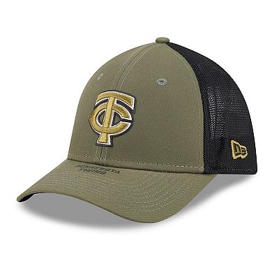 Men's New Era Olive Minnesota Twins 2026 Armed Forces Day 39THIRTY M-Crown Flex Hat
