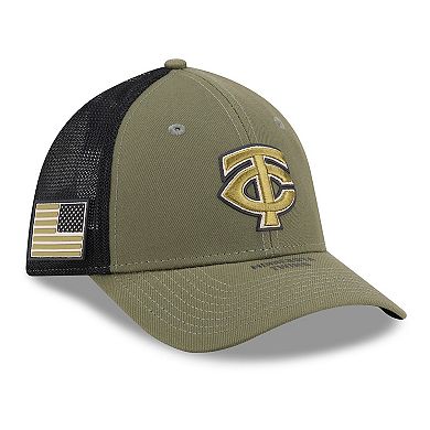 Men's New Era Olive Minnesota Twins 2026 Armed Forces Day 39THIRTY M-Crown Flex Hat