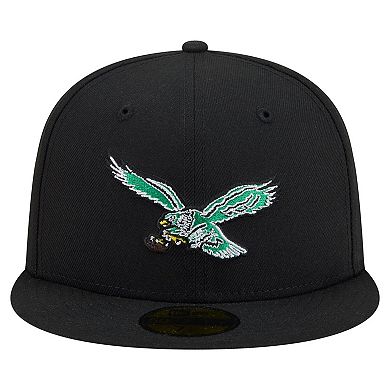 Men's New Era Black Philadelphia Eagles 59FIFTY Fitted Hat