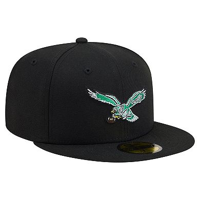 Men's New Era Black Philadelphia Eagles 59FIFTY Fitted Hat