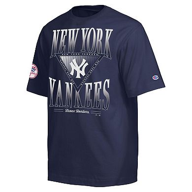 Men's Champion Navy New York Yankees Traditions Two Locations T-Shirt