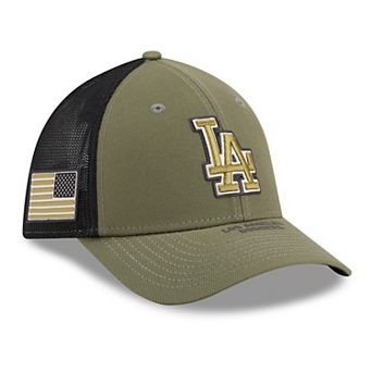 Men's New Era Olive Los Angeles Dodgers 2026 Armed Forces Day 39THIRTY M-Crown Flex Hat
