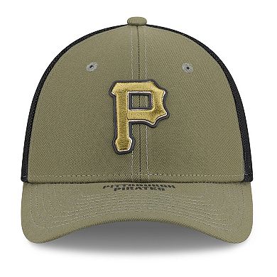 Men's New Era Olive Pittsburgh Pirates 2026 Armed Forces Day 39THIRTY M-Crown Flex Hat