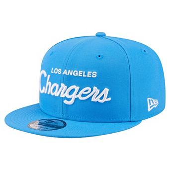 Men's New Era Powder Blue Los Angeles Chargers Core Team Script 9FIFTY Snapback Hat