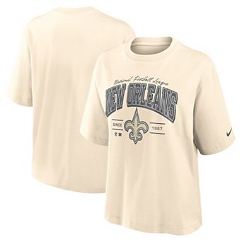 Women's Nike Cream New Orleans Saints Vintage Mod Boxy T-Shirt