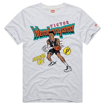 Unisex Homage Victor Wembanyama Ash San Antonio Spurs Comic Book Player T-Shirt