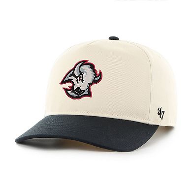 Men's '47 Cream/Black Buffalo Sabres Logo 2-Tone Hitch Adjustable Hat