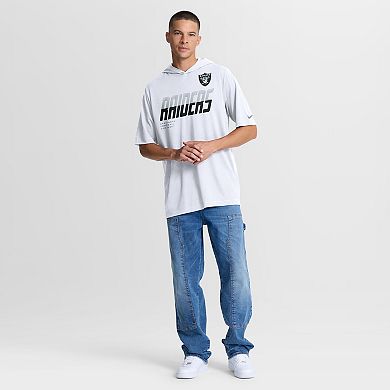 Men's Nike White Las Vegas Raiders Tri-Blend Hooded T-Shirt