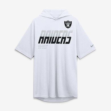 Men's Nike White Las Vegas Raiders Tri-Blend Hooded T-Shirt