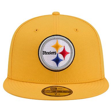 Men's New Era Gold Pittsburgh Steelers 59FIFTY Fitted Hat