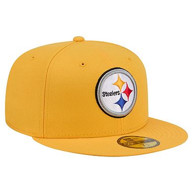 Men's New Era Gold Pittsburgh Steelers 59FIFTY Fitted Hat
