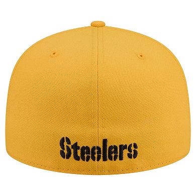 Men's New Era Gold Pittsburgh Steelers 59FIFTY Fitted Hat