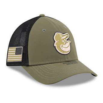 Men's New Era Olive Baltimore Orioles 2026 Armed Forces Day 39THIRTY M-Crown Flex Hat
