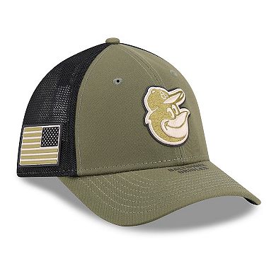 Men's New Era Olive Baltimore Orioles 2026 Armed Forces Day 39THIRTY M-Crown Flex Hat