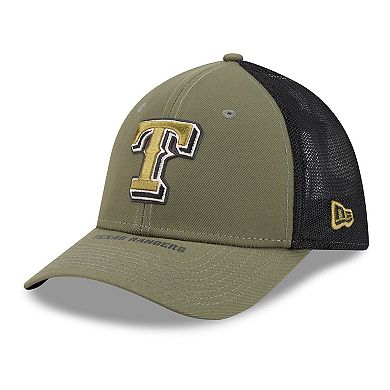 Men's New Era Olive Texas Rangers 2026 Armed Forces Day 39THIRTY M-Crown Flex Hat