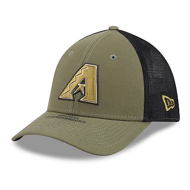 Men's New Era Olive Arizona Diamondbacks 2026 Armed Forces Day 39THIRTY M-Crown Flex Hat