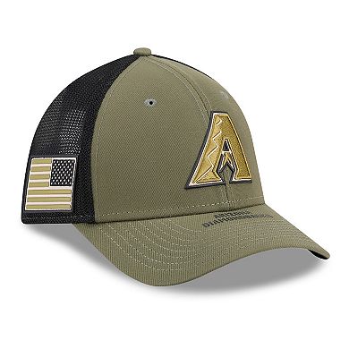 Men's New Era Olive Arizona Diamondbacks 2026 Armed Forces Day 39THIRTY M-Crown Flex Hat