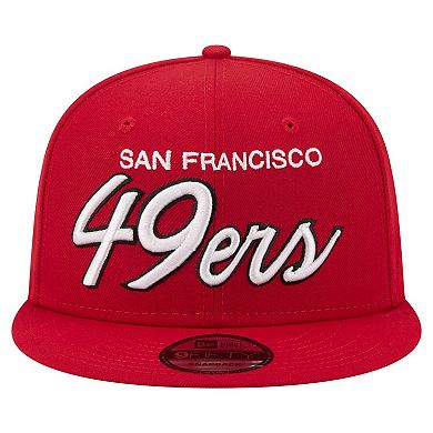 Men's New Era Scarlet San Francisco 49ers Core Team Script 9FIFTY Snapback Hat