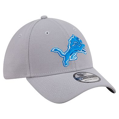 Men's New Era Gray Detroit Lions Core Team 39THIRTY Flex Hat