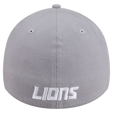 Men's New Era Gray Detroit Lions Core Team 39THIRTY Flex Hat
