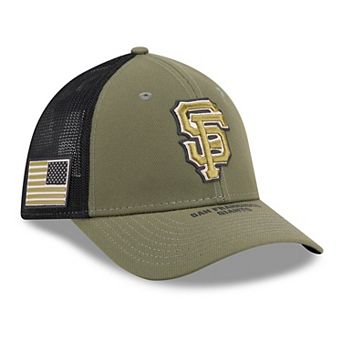 Men's New Era Olive San Francisco Giants 2026 Armed Forces Day 39THIRTY M-Crown Flex Hat
