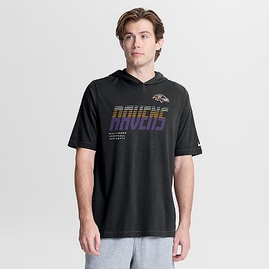 Men's Nike Black Baltimore Ravens Tri-Blend Hooded T-Shirt