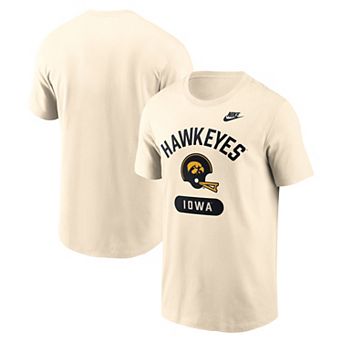 Men's Nike Natural Iowa Hawkeyes Legacy Arch Helmet T-Shirt