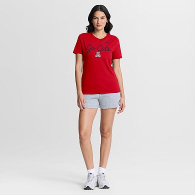 Women's Nike Red Arizona Wildcats Script Mantra Logo T-Shirt