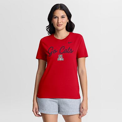 Women's Nike Red Arizona Wildcats Script Mantra Logo T-Shirt