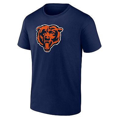 Men's Logo Athletic Navy Chicago Bears Primary Logo T-Shirt