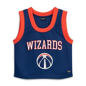 Women's Hype and Vice Navy Washington Wizards Cropped Basketball Scoop Neck Tank Top