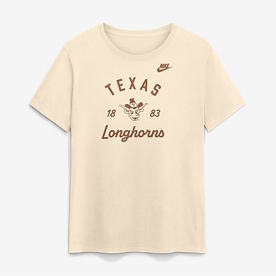Women's Nike Natural Texas Longhorns Legacy Team Name T-Shirt