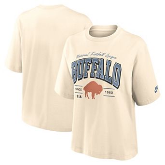 Women's Nike Cream Buffalo Bills Vintage Mod Boxy T-Shirt