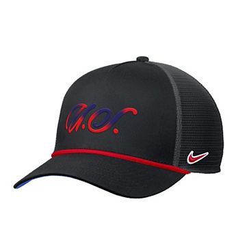 Men's Nike Black USMNT Rise Rope Trucker Adjustable Hat