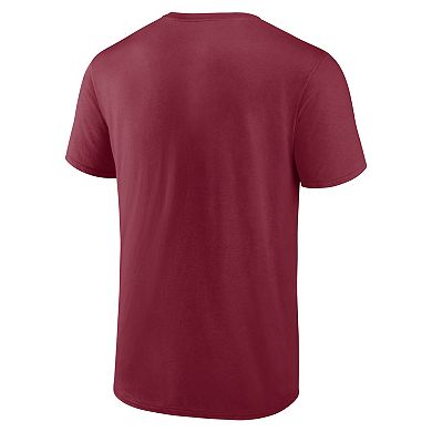 Men's Logo Athletic Burgundy Washington Commanders Primary Logo T-Shirt