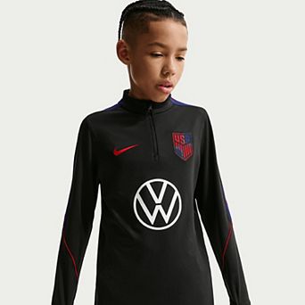 Youth Nike Black USMNT 2026 Strike Dri-FIT Long Sleeve Quarter-Zip Drill Top