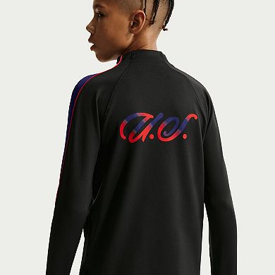 Youth Nike Black USMNT 2026 Strike Dri-FIT Long Sleeve Quarter-Zip Drill Top