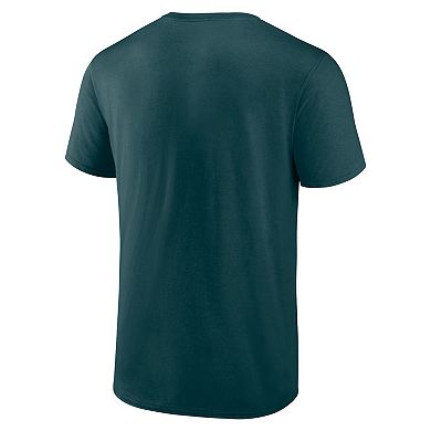 Men's Logo Athletic Midnight Green Philadelphia Eagles Primary Logo T-Shirt