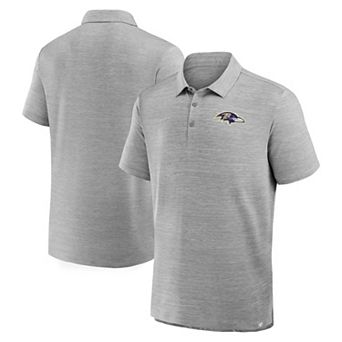 Men's Fanatics Heather Gray Baltimore Ravens Clutch Polo