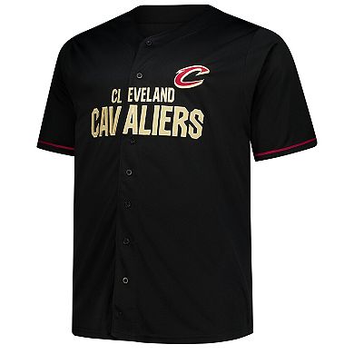 Men's Fanatics Black Cleveland Cavaliers Big & Tall Pop Full-Button Jersey